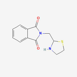 molecular formula C12H12N2O2S B13943850 2-Thiazolidin-2-ylmethyl-isoindole-1,3-dione 