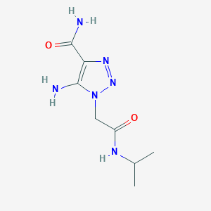 molecular formula C8H14N6O2 B1394386 5-Amino-1-(isopropylcarbamoyl-methyl)-1H-[1,2,3]triazole-4-carboxylic acid amide CAS No. 1228070-75-4