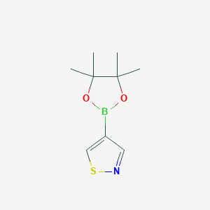 molecular formula C9H14BNO2S B1394387 4-(4,4,5,5-Tetramethyl-1,3,2-dioxaborolan-2-yl)isothiazole CAS No. 1251459-71-8