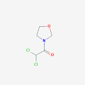 molecular formula C5H7Cl2NO2 B13943874 2,2-Dichloro-1-(1,3-oxazolidin-3-yl)ethan-1-one CAS No. 39086-41-4
