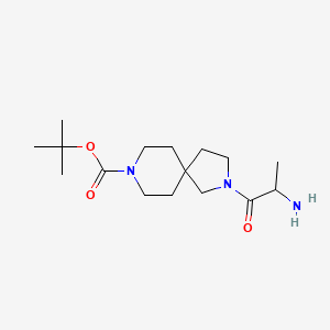 molecular formula C16H29N3O3 B13943911 tert-Butyl 2-(2-aminopropanoyl)-2,8-diazaspiro[4.5]decane-8-carboxylate 