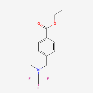 molecular formula C12H14F3NO2 B13943933 Ethyl 4-((methyl(trifluoromethyl)amino)methyl)benzoate 