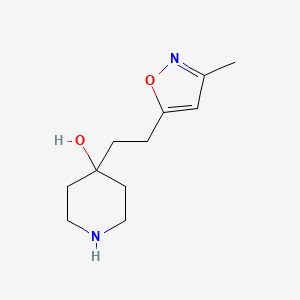 molecular formula C11H18N2O2 B13943958 4-[2-(3-Methylisoxazol-5-yl)-ethyl]-piperidin-4-ol CAS No. 1019108-03-2
