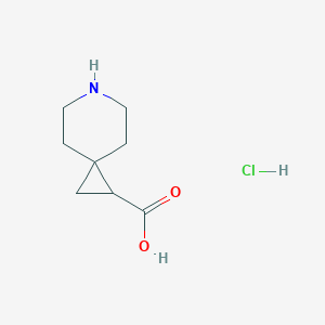 molecular formula C8H14ClNO2 B1394396 6-氮杂螺[2.5]辛烷-1-羧酸盐酸盐 CAS No. 1332530-45-6