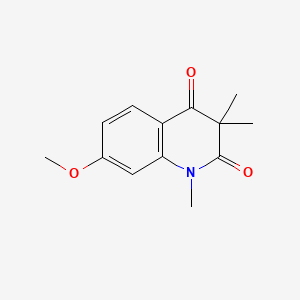 molecular formula C13H15NO3 B13943975 2,4-Quinolinedione, 1,2,3,4-tetrahydro-7-methoxy-1,3,3-trimethyl- CAS No. 53207-47-9