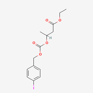molecular formula C14H17IO5 B13943976 ethyl 3-[(4-iodophenyl)methoxycarbonyloxy]butanoate 