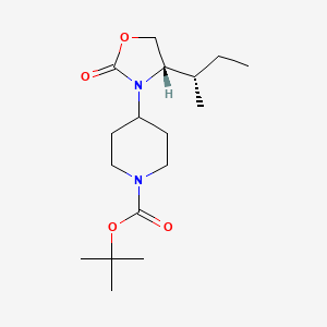 molecular formula C17H30N2O4 B1394400 叔丁基4-{(4S)-4-[(1S)-1-甲基丙基]-2-氧代-1,3-恶唑烷-3-基}哌啶-1-甲酸酯 CAS No. 1217447-97-6