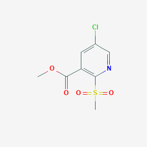 molecular formula C8H8ClNO4S B1394404 Methyl 5-chloro-2-methanesulfonylpyridine-3-carboxylate CAS No. 1242268-08-1