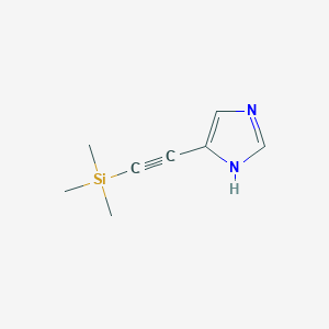 molecular formula C8H12N2Si B1394407 (4-Imidazinylethynyl)trimethylsilane CAS No. 1216709-90-8