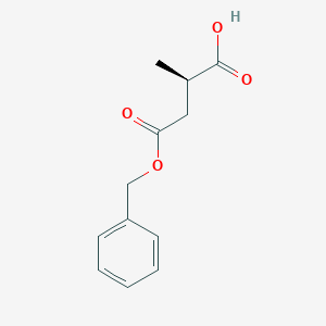 molecular formula C12H14O4 B139441 Butanedioic acid, methyl-, 4-(phenylmethyl) ester, (2R)-(9CI) CAS No. 143225-23-4
