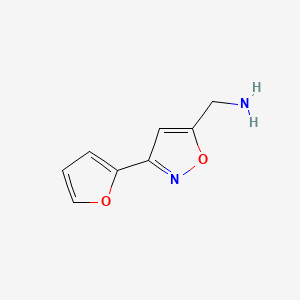 molecular formula C8H8N2O2 B13944121 (3-(Furan-2-yl)isoxazol-5-yl)methanamine 