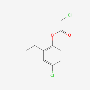molecular formula C10H10Cl2O2 B13944171 Acetic acid, chloro-, 4-chloro-2-ethylphenyl ester CAS No. 53347-19-6
