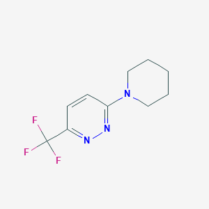 molecular formula C10H12F3N3 B1394420 3-Piperidin-1-yl-6-(trifluoromethyl)pyridazine CAS No. 1216922-83-6