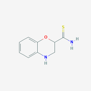 molecular formula C9H10N2OS B1394422 3,4-二氢-2H-1,4-苯并恶嗪-2-甲硫酰胺 CAS No. 92659-38-6