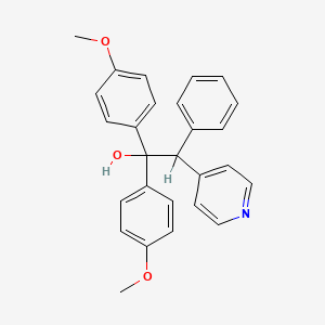 molecular formula C27H25NO3 B13944227 1,1-Di(4-methoxyphenyl)-2-phenyl-2-(4-pyridyl)ethanol CAS No. 56501-74-7