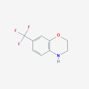 molecular formula C9H8F3NO B1394423 7-(Trifluoromethyl)-3,4-dihydro-2H-1,4-benzoxazine CAS No. 347-41-1