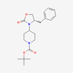 molecular formula C20H28N2O4 B1394426 tert-Butyl 4-[(4S)-4-Benzyl-2-oxo-1,3-oxazolidin-3-yl]piperidine-1-carboxylate CAS No. 1217482-15-9