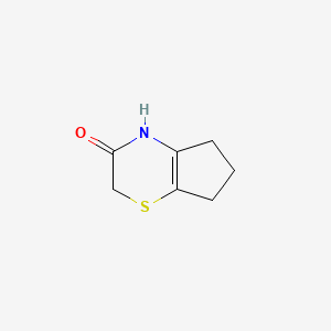 molecular formula C7H9NOS B1394428 4,5,6,7-Tetrahydrocyclopenta[b][1,4]thiazin-3(2H)-one CAS No. 120945-07-5