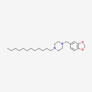 molecular formula C24H40N2O2 B13944311 1-Dodecyl-4-piperonylpiperazine CAS No. 55436-46-9