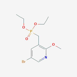 molecular formula C11H17BrNO4P B13944319 Diethyl ((5-bromo-2-methoxypyridin-3-yl)methyl)phosphonate 