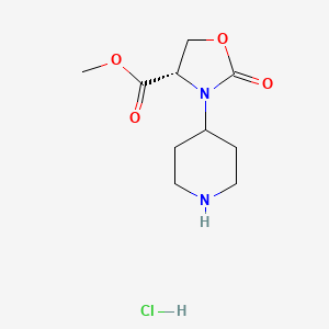 Methyl (4S)-2-Oxo-3-piperidin-4-yl-1,3-oxazolidine-4-carboxylate hydrochloride