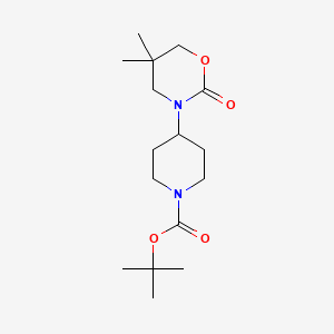molecular formula C16H28N2O4 B1394434 tert-Butyl 4-(5,5-Dimethyl-2-oxo-1,3-oxazinan-3-yl)piperidine-1-carboxylate CAS No. 1215596-09-0