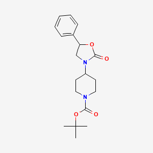 molecular formula C19H26N2O4 B1394435 tert-Butyl 4-(2-Oxo-5-phenyl-1,3-oxazolidin-3-yl)piperidine-1-carboxylate CAS No. 521979-95-3