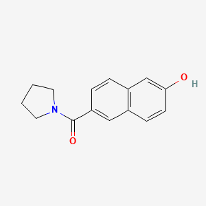 molecular formula C15H15NO2 B1394436 6-(Pyrrolidin-1-ylcarbonyl)-2-naphthol CAS No. 871121-80-1