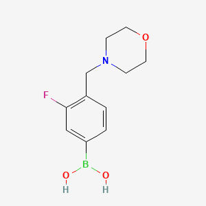 molecular formula C11H15BFNO3 B1394440 (3-Fluoro-4-(morpholinomethyl)phenyl)boronic acid CAS No. 1333388-00-3