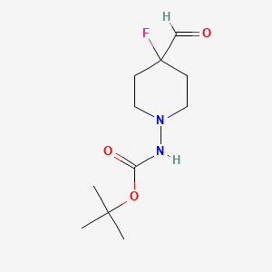 molecular formula C11H19FN2O3 B13944406 tert-Butyl (4-fluoro-4-formylpiperidin-1-yl)carbamate 