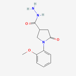 molecular formula C12H15N3O3 B1394441 1-(2-Methoxyphenyl)-5-oxopyrrolidine-3-carbohydrazide CAS No. 1306738-98-6