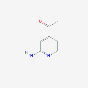 molecular formula C8H10N2O B13944424 1-[2-(Methylamino)-4-pyridinyl]ethanone 