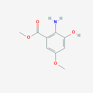 molecular formula C9H11NO4 B13944454 Methyl 2-amino-3-hydroxy-5-methoxybenzoate 