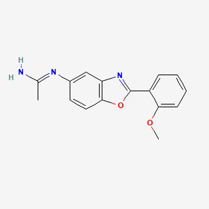 molecular formula C16H15N3O2 B13944468 n-[2-(2-Methoxyphenyl)benzoxazol-5-yl]acetamidine 