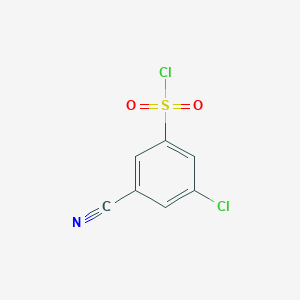 molecular formula C7H3Cl2NO2S B1394449 3-Chloro-5-cyanobenzene-1-sulfonyl chloride CAS No. 1131397-77-7