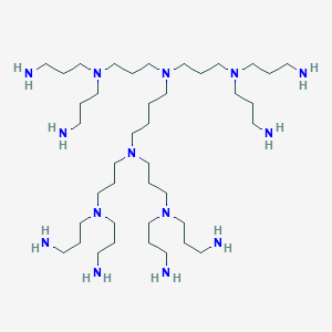 molecular formula C40H96N14 B139445 4,8,13,17-Tetraazaeicosane-1,20-diamine, 4,17-bis(3-aminopropyl)-8,13-bis(3-(bis(3-aminopropyl)amino)propyl)- CAS No. 154487-83-9