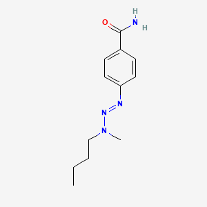 molecular formula C12H18N4O B13944500 p-(3-Butyl-3-methyl-1-triazeno)benzamide CAS No. 59708-21-3