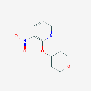 molecular formula C10H12N2O4 B1394452 3-Nitro-2-(tetrahydro-2H-pyran-4-yloxy)pyridine CAS No. 1211758-67-6
