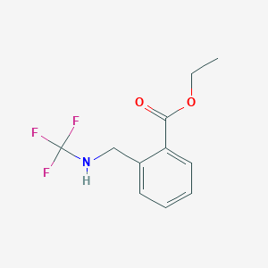 molecular formula C11H12F3NO2 B13944527 Ethyl 2-(((trifluoromethyl)amino)methyl)benzoate 