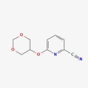 molecular formula C10H10N2O3 B1394453 6-(1,3-Dioxan-5-yloxy)pyridine-2-carbonitrile CAS No. 1287218-30-7