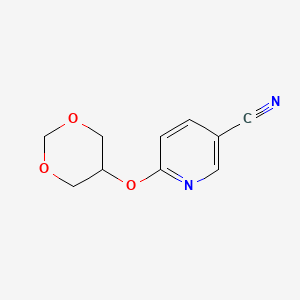 molecular formula C10H10N2O3 B1394457 6-(1,3-Dioxan-5-yloxy)nicotinonitrile CAS No. 1287217-37-1