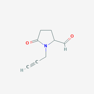 molecular formula C8H9NO2 B13944576 5-Oxo-1-(prop-2-yn-1-yl)pyrrolidine-2-carbaldehyde CAS No. 99557-24-1