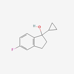 molecular formula C12H13FO B1394458 1-Cyclopropyl-5-fluoroindan-1-ol CAS No. 865719-14-8