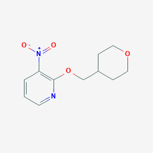 molecular formula C11H14N2O4 B1394460 3-Nitro-2-(tetrahydro-2H-pyran-4-ylmethoxy)pyridine CAS No. 1287218-02-3