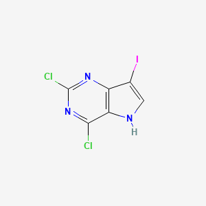 molecular formula C6H2Cl2IN3 B1394462 2,4-dichloro-7-iodo-5H-pyrrolo[3,2-d]pyrimidine CAS No. 928840-99-7