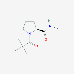 molecular formula C11H20N2O2 B13944634 Pivaloyl-proline N-methylamide CAS No. 53933-35-0