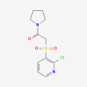 2-[(2-Chloropyridin-3-yl)sulfonyl]-1-(pyrrolidin-1-yl)ethan-1-one