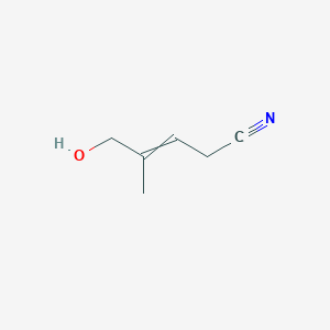 molecular formula C6H9NO B13944653 5-Hydroxy-4-methylpent-3-enenitrile CAS No. 52900-11-5