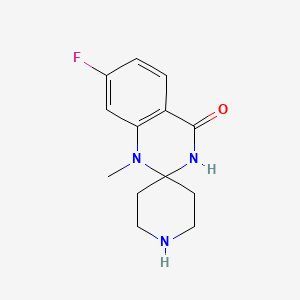 molecular formula C13H16FN3O B1394468 7'-fluoro-1'-methyl-1'H-spiro[piperidine-4,2'-quinazolin]-4'(3'H)-one CAS No. 1351398-43-0