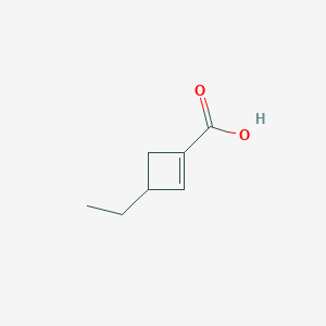 molecular formula C7H10O2 B13944707 3-Ethylcyclobut-1-ene-1-carboxylic acid CAS No. 89897-93-8